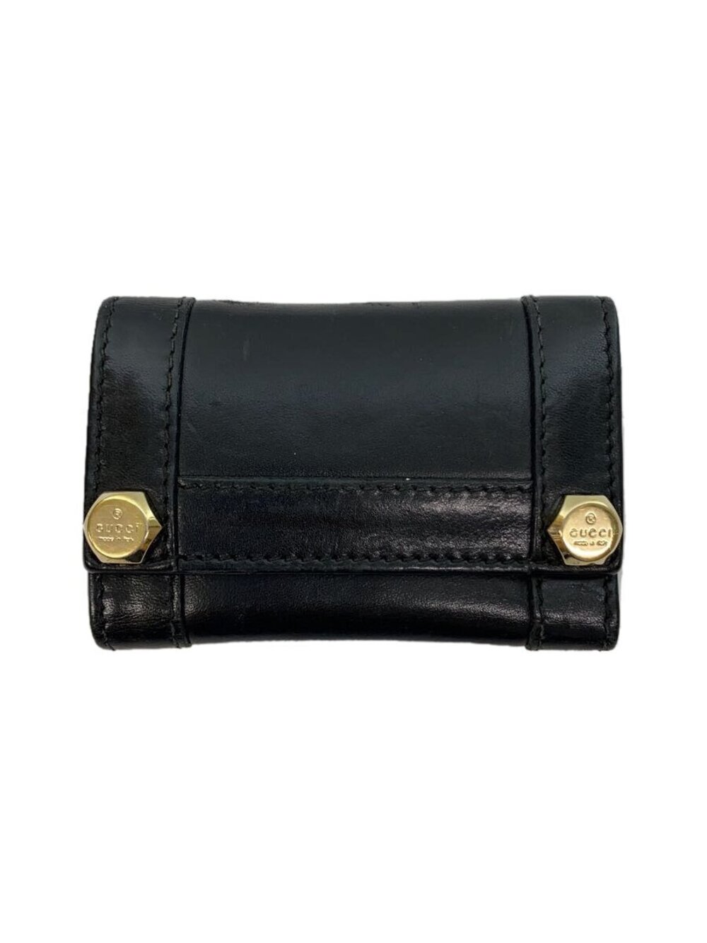 Gucci Key Case Wallet GG Canvas Black Black Hooks Italy